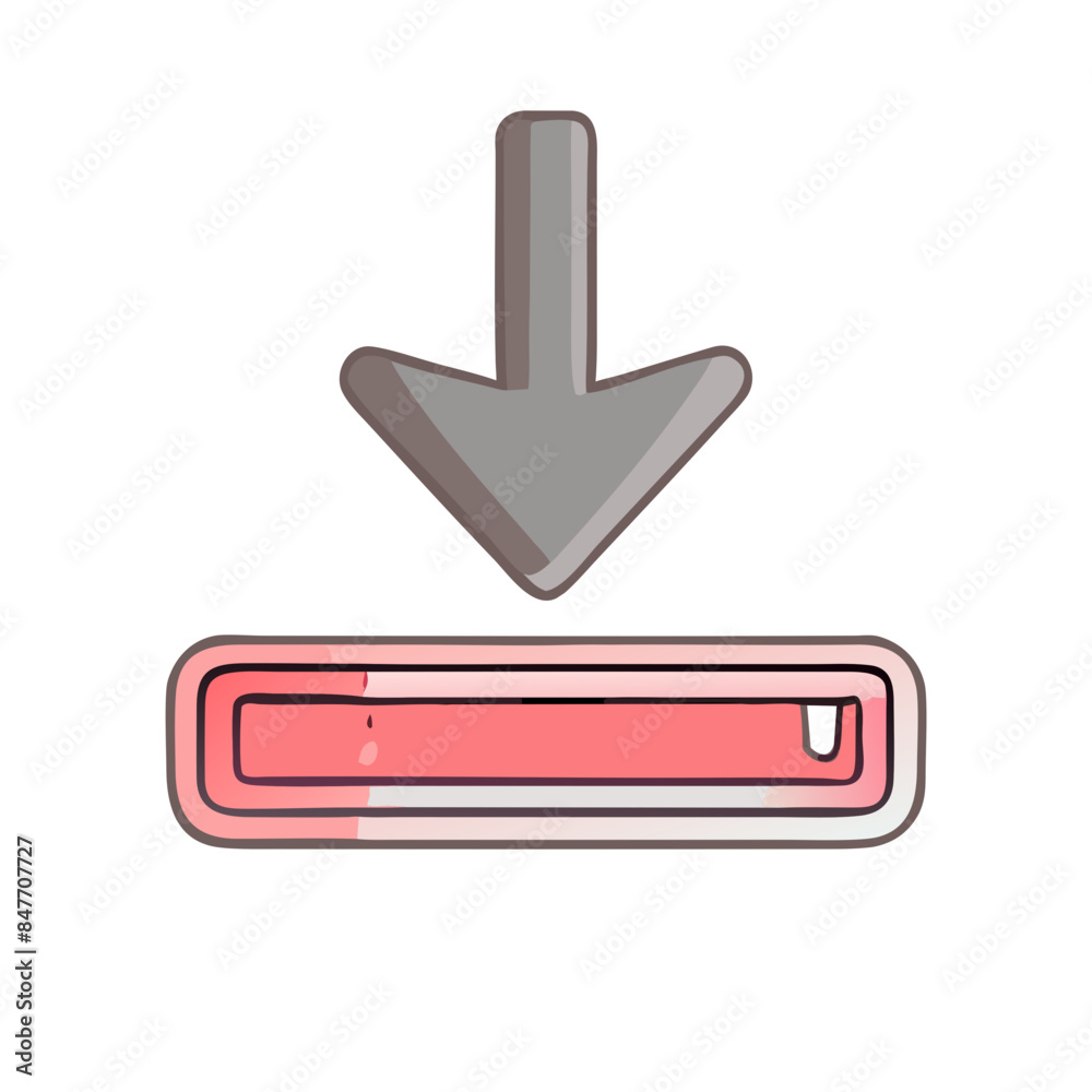 Percent down arrow sign outline icon isolated Percent down arrow sign outline icon isolated