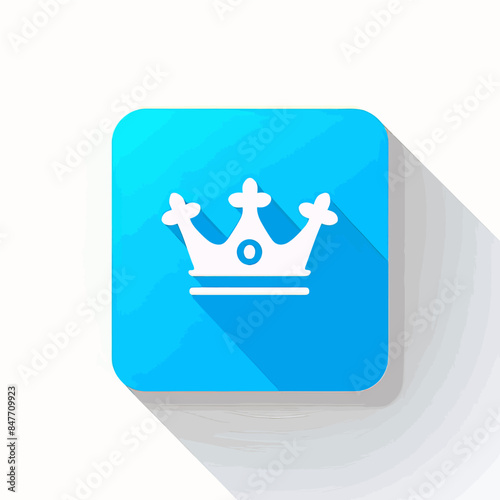 crown icon on square internet button