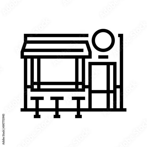 tapas bar street food cafe line icon vector. tapas bar street food cafe sign. isolated contour symbol black illustration