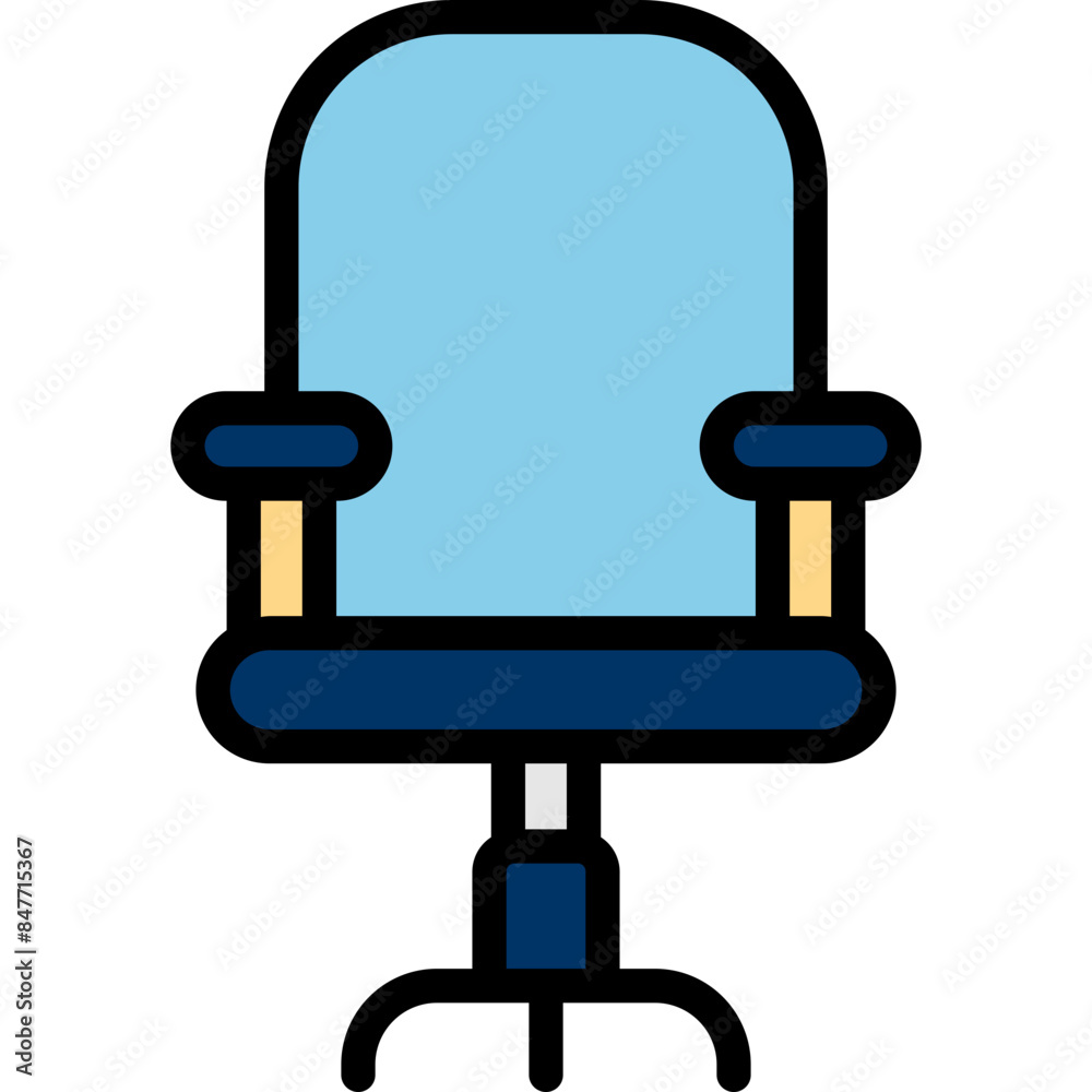 Chair Colored Outline Icon Chair Colored Outline Icon