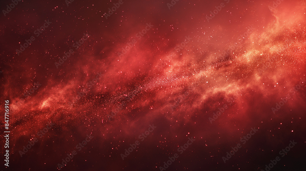 Fototapeta premium A red galaxy with a lot of stars and dust