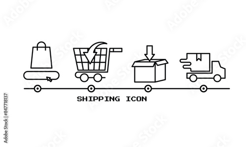 SHIPPING  ONLINE ICON