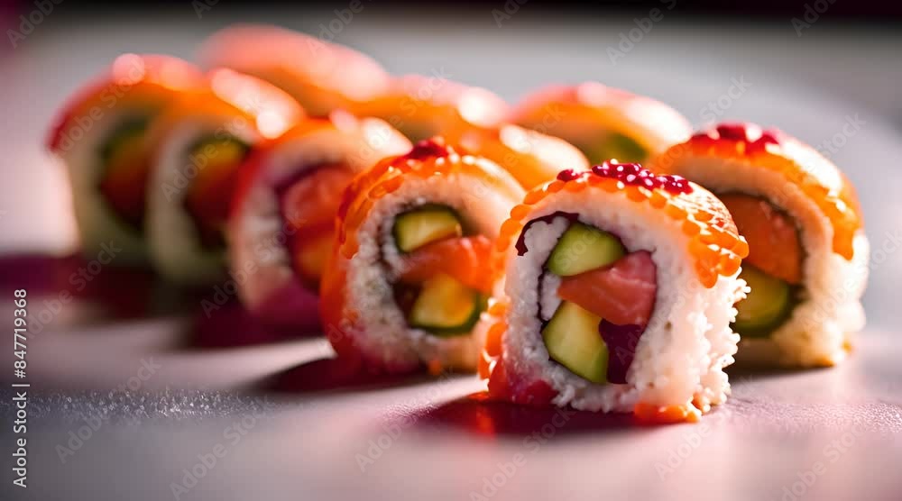 Sushi Roll. Masterfully Prepared Japanese Food Sushi Roll. Masterfully Prepared Japanese Food