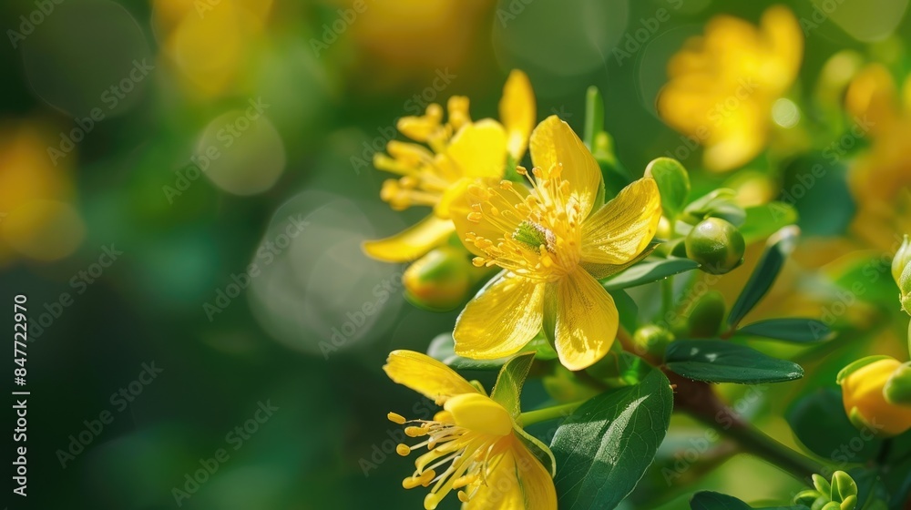 Fototapeta premium Hypericum Plant A Description