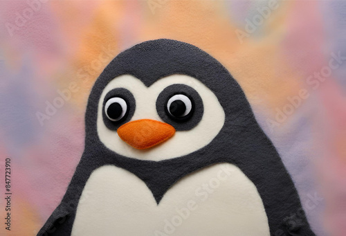 Close-up of a cute penguin