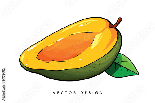 exotic mango fruit vector design isolated illustration