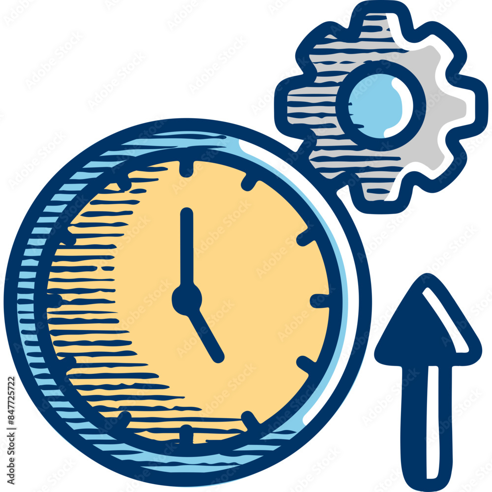 Productivity Handdrawn Icon Vector Illustration Productivity Handdrawn Icon Vector Illustration