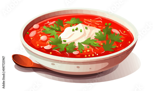 ukrainian borsch vector flat minimalistic isolated illustration