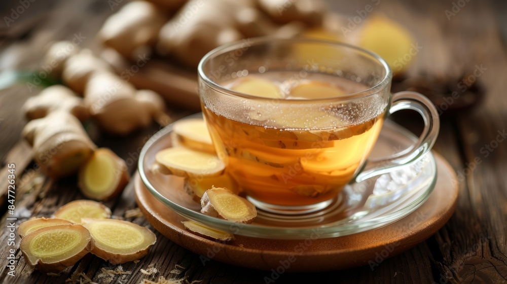 Warm Drink of Ginger Tea on a Cold Night Warm Drink of Ginger Tea on a Cold Night