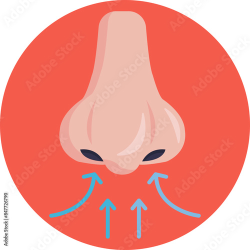 This icon symbolizes breath and respiratory function, often affected by smoking. It represents the importance of healthy breathing and the impact smoking can have on lung health.