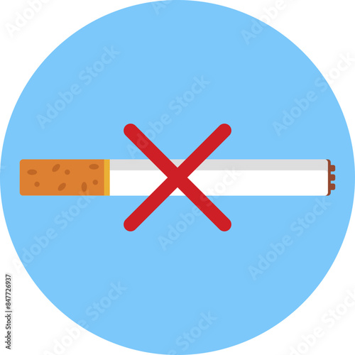 Representing the first step towards a smoke-free life, this icon encourages users to embark on a journey towards improved well-being and vitality.