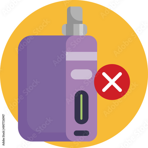 This icon represents vaping, a popular alternative for those seeking to quit traditional smoking. It symbolizes the use of e-cigarettes and vape pens as modern tools for tobacco cessation.