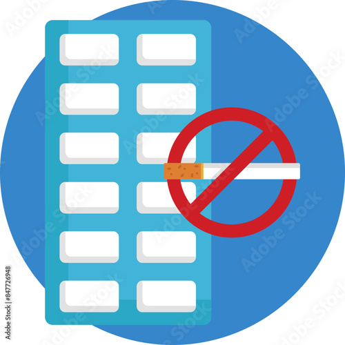 Illustration of a gum pack signaling a healthier alternative for individuals aiming to break free from smoking habits.