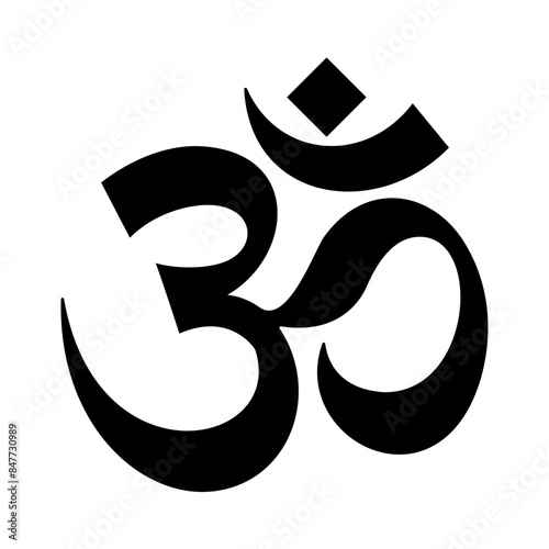 Om symbol vector illustration.  Symbol representing a sacred mantra.