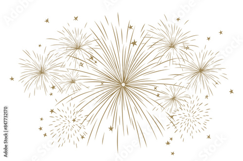 firework isolated on transparent background vector design illustration