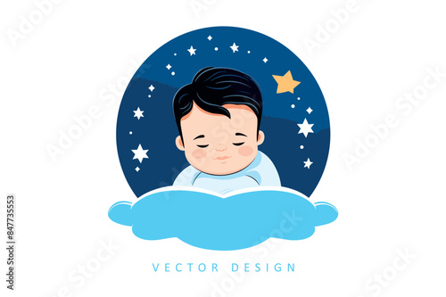 baby boy cute minimalist vector design isolated illustration