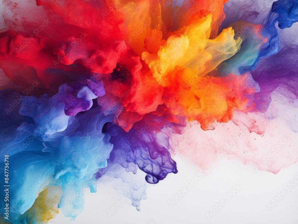 Vivid pigments spreading across a blank canvas copy space, art, vibrant, Fusion, artists workspace Vivid pigments spreading across a blank canvas copy space, art, vibrant, Fusion, artists workspace