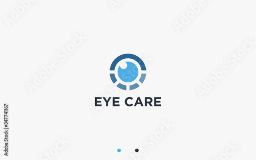 eye care logo design vector silhouette illustration