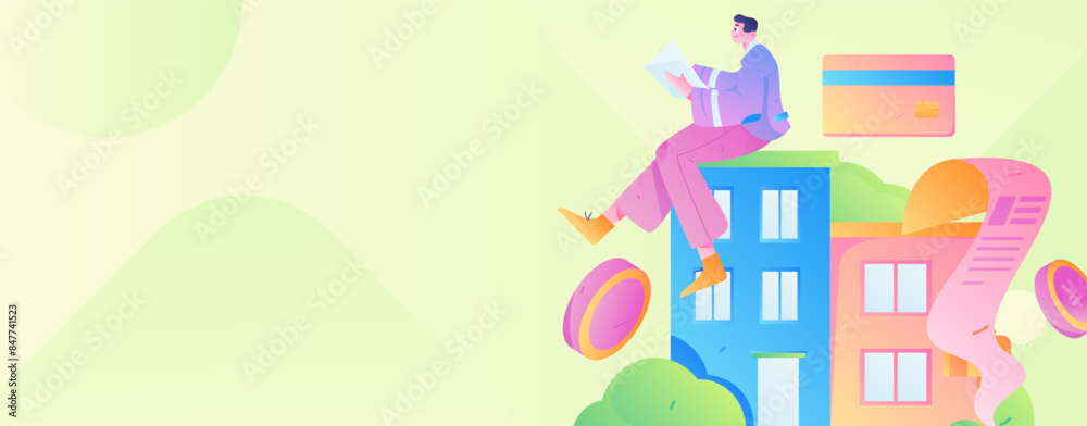 Home loan flat vector concept operation illustration
Home loan flat vector concept operation illustration
