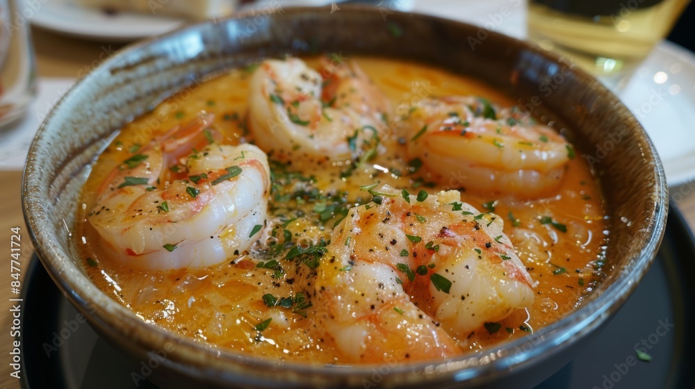 Warm nuances in shrimp soup - Warm nuances in shrimp soup -