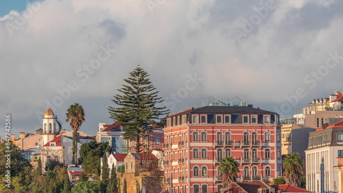 Photos Jardim do Torel timelapse with views to the city center of Lisbon during evening