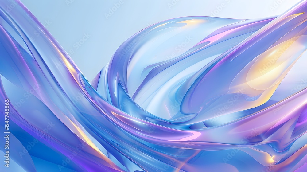 Abstract Liquid gradient swirl and wavy metallic design background. texture. violet and blue, horizontal. Abstract Liquid gradient swirl and wavy metallic design background. texture. violet and blue, horizontal.