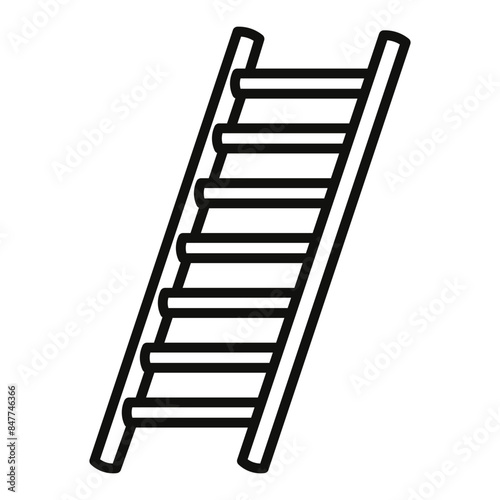 Construction Ladder Icon Perfect for Home Improvement and Building Themes