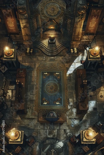 DnD Battlemap Righteous Reliquary Room - Sacred. A mysterious and sacred room. photo