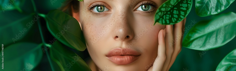 Naklejka premium Green background for people who want to use graphics advertising. 