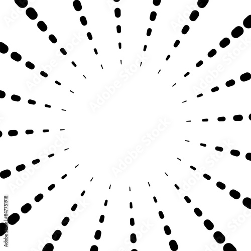 ドットのポップな集中線のイラスト素材