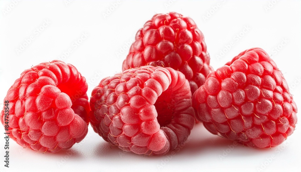 Himbeeren isoliert in weißen Hintergrund - Himbeere Himbeeren isoliert in weißen Hintergrund - Himbeere