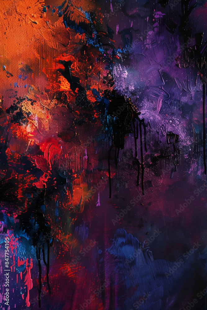 abstract vivid colors blending into dark hues, vertical monitor abstract vivid colors blending into dark hues, vertical monitor