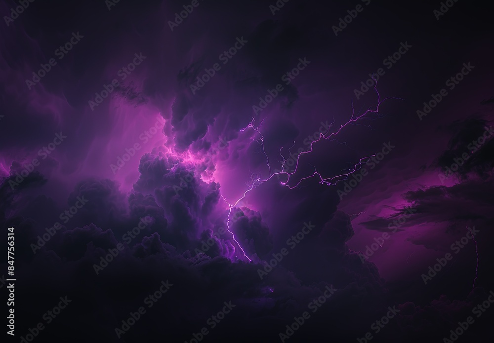 background with effects of pink lightning and clouds