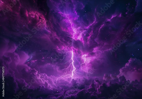 background with effects of pink lightning and clouds