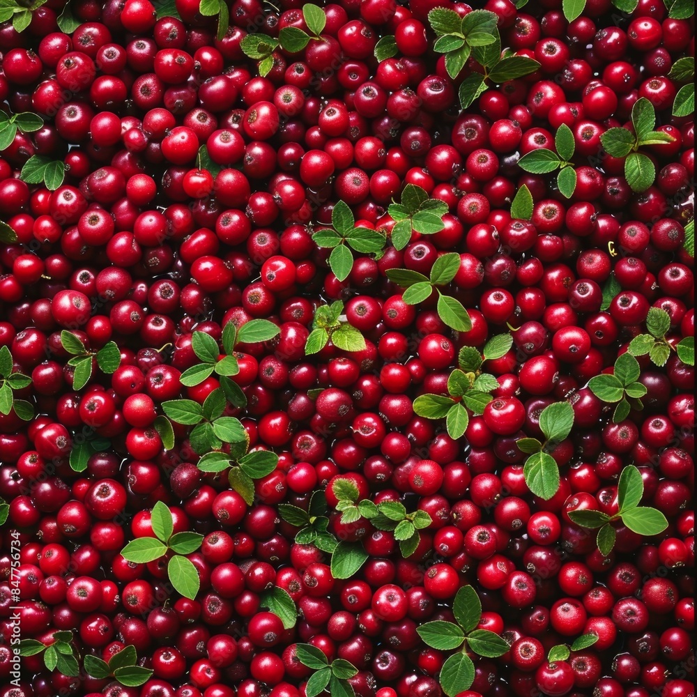 Lingonberry texture background, Vaccinium vitis-idaea fruits pattern, many partridgeberry mockup Lingonberry texture background, Vaccinium vitis-idaea fruits pattern, many partridgeberry mockup