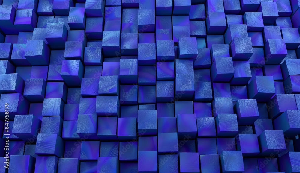 abstract blue cubes background 3D render of an landscape of extending abstract blue cubes background 3D render of an landscape of extending