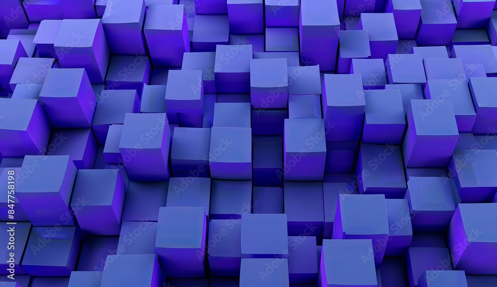 abstract blue cubes background 3D render of an landscape of extending abstract blue cubes background 3D render of an landscape of extending