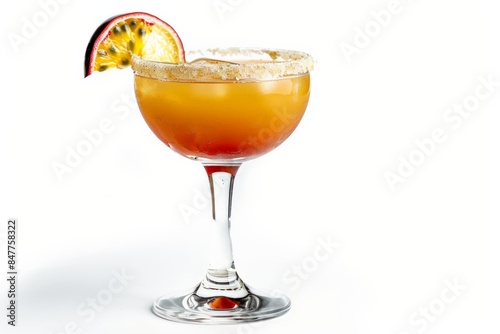 Wallpaper Mural Exotic cocktail with a slice of passion fruit on a white background. Torontodigital.ca