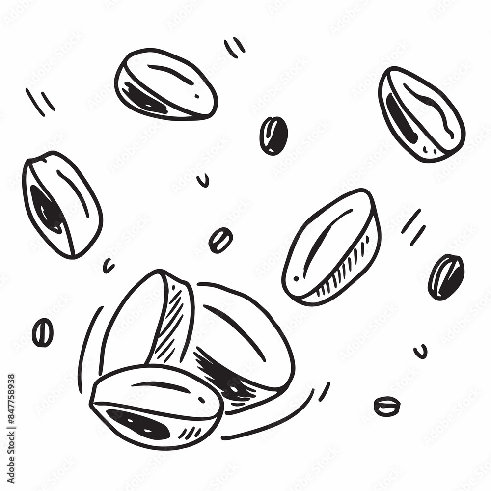 Coffee beans floating isolated on transparent background
Coffee beans floating isolated on transparent background