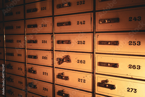 Lockers at the old city bank in the centre of Deventer