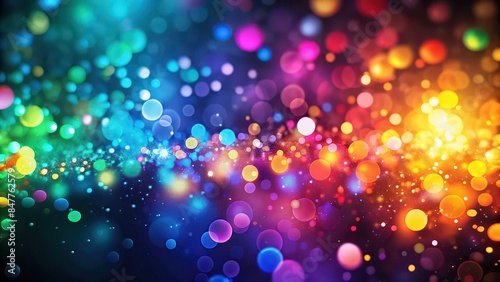 Abstract particles background with colorful bokeh , particles, abstract, background, colorful, bokeh, vibrant, shades, sparkles, glowing, texture, light, pattern, design, festive, digital