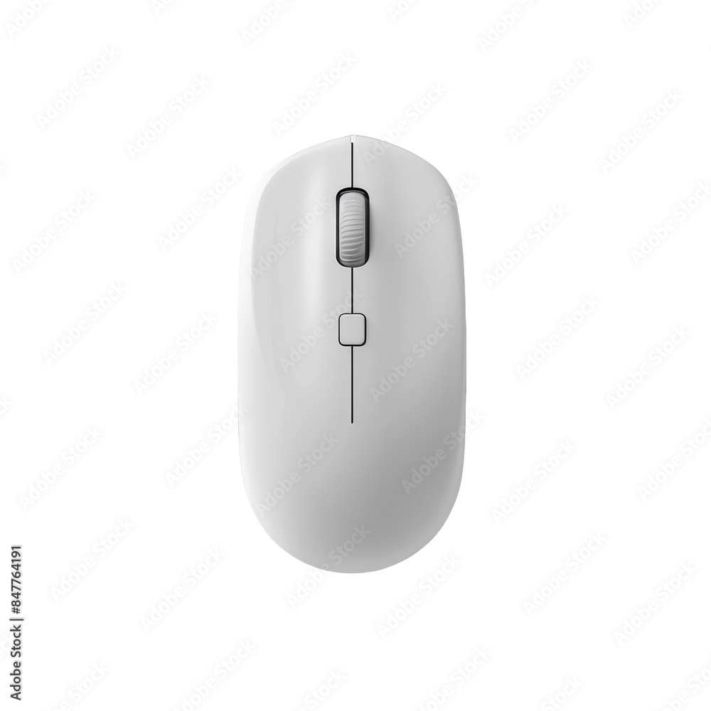 Minimalistic white computer mouse with sleek design, featured on a plain background. Perfect for tech, office, or productivity themes. Minimalistic white computer mouse with sleek design, featured on a plain background. Perfect for tech, office, or productivity themes.