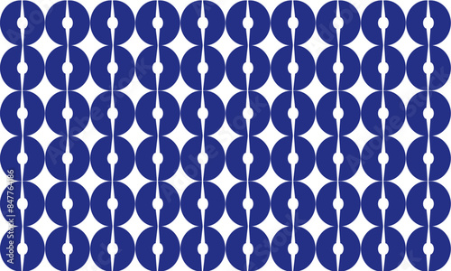 Circle pattern of Blue and dark blue, repeat, replete pattern, endless pattern design for fabric printing, vertical column strip ring photo