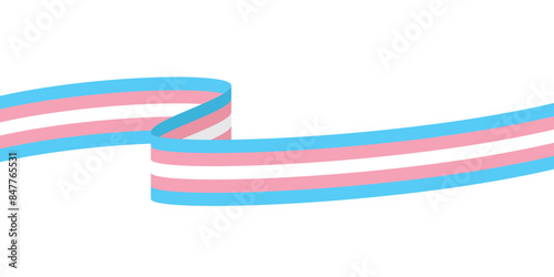 Blue, pink and white colored background as the colors of the transgender flag. Pride month concept. Flat vector illustration.	