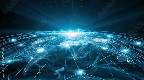 Internet technology connects the world, enabling worldwide communication and data exchange.