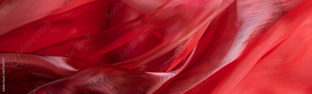 Red background with beautiful transparent fabric. Red background with beautiful transparent fabric.