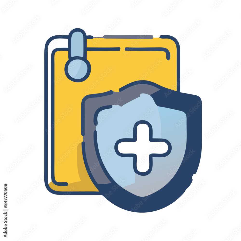Medical and health insurance outline icon isolated Medical and health insurance outline icon isolated