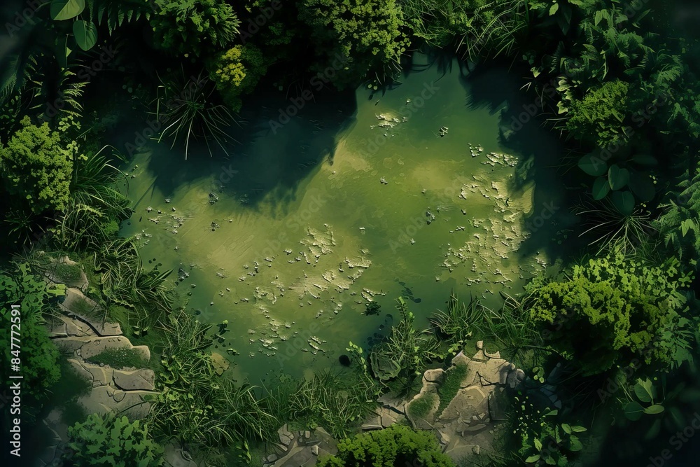 DnD Battlemap Toxic Swamp Battlemap - Murky, eerie swamp setting for ...