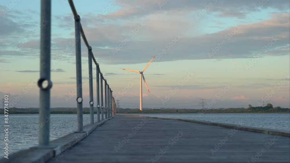 Wind turbines on the shores of Aalborg