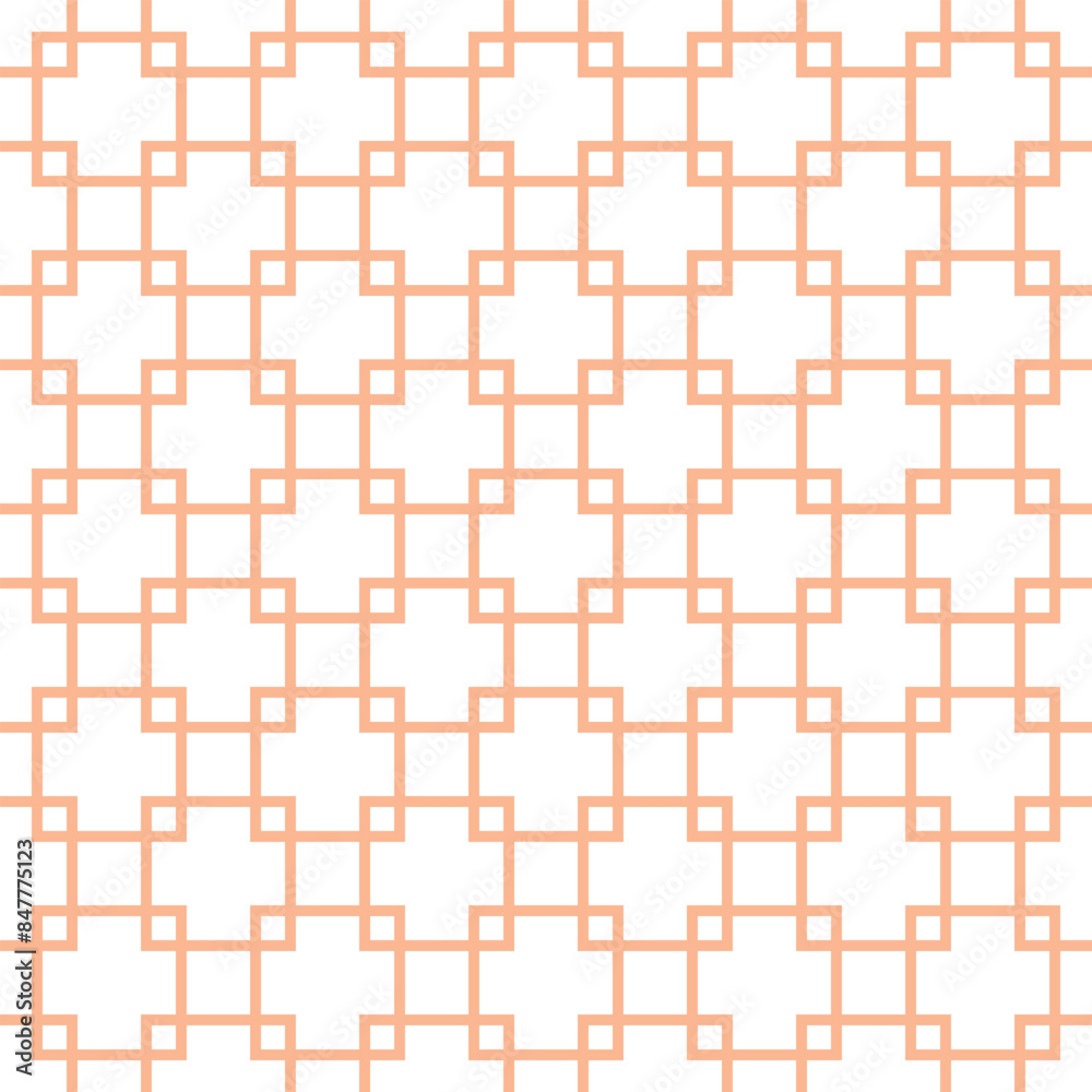 Seamless geometric pattern pink and white square background. Vector illustration. Fashion and print. Pantone 2024. Peach fuzz Seamless geometric pattern pink and white square background. Vector illustration. Fashion and print. Pantone 2024. Peach fuzz